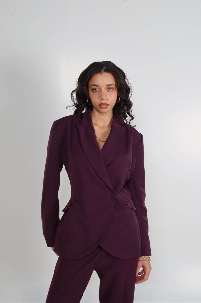 THE TAILORED BLAZER - Aubergine