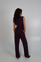 THE STRAIGHT TROUSERS - Aubergine