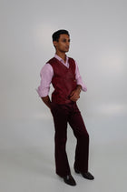 THE SATIN TROUSERS - Burgundy