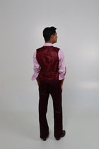 THE SATIN TROUSERS - Burgundy