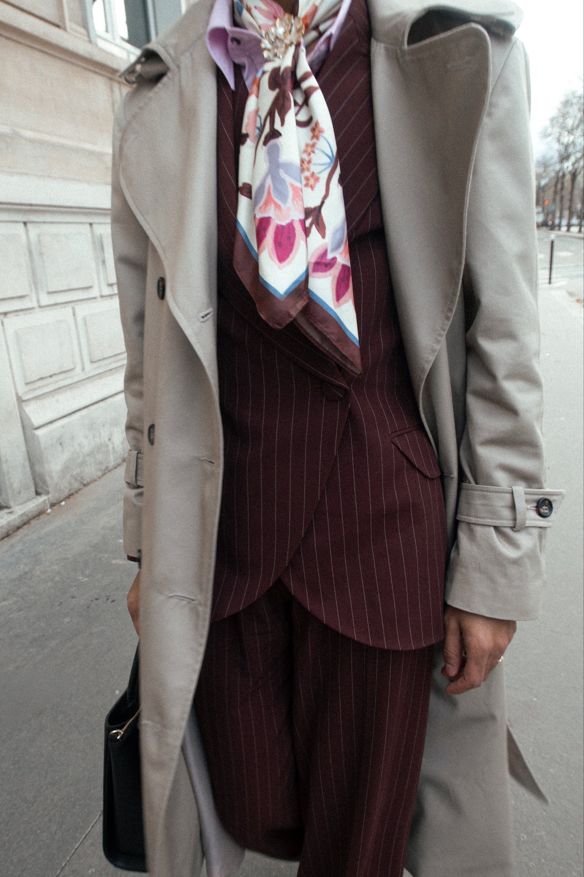 THE ELLIS BLAZER PINSTRIPE - Cocoa