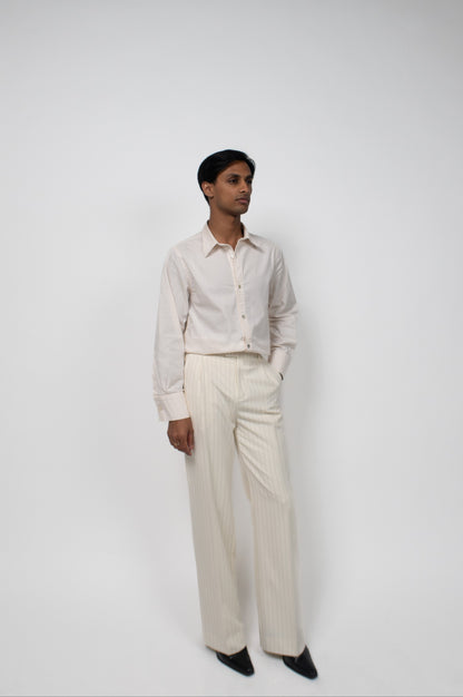 THE DAREN TROUSERS PINSTRIPE - Off White