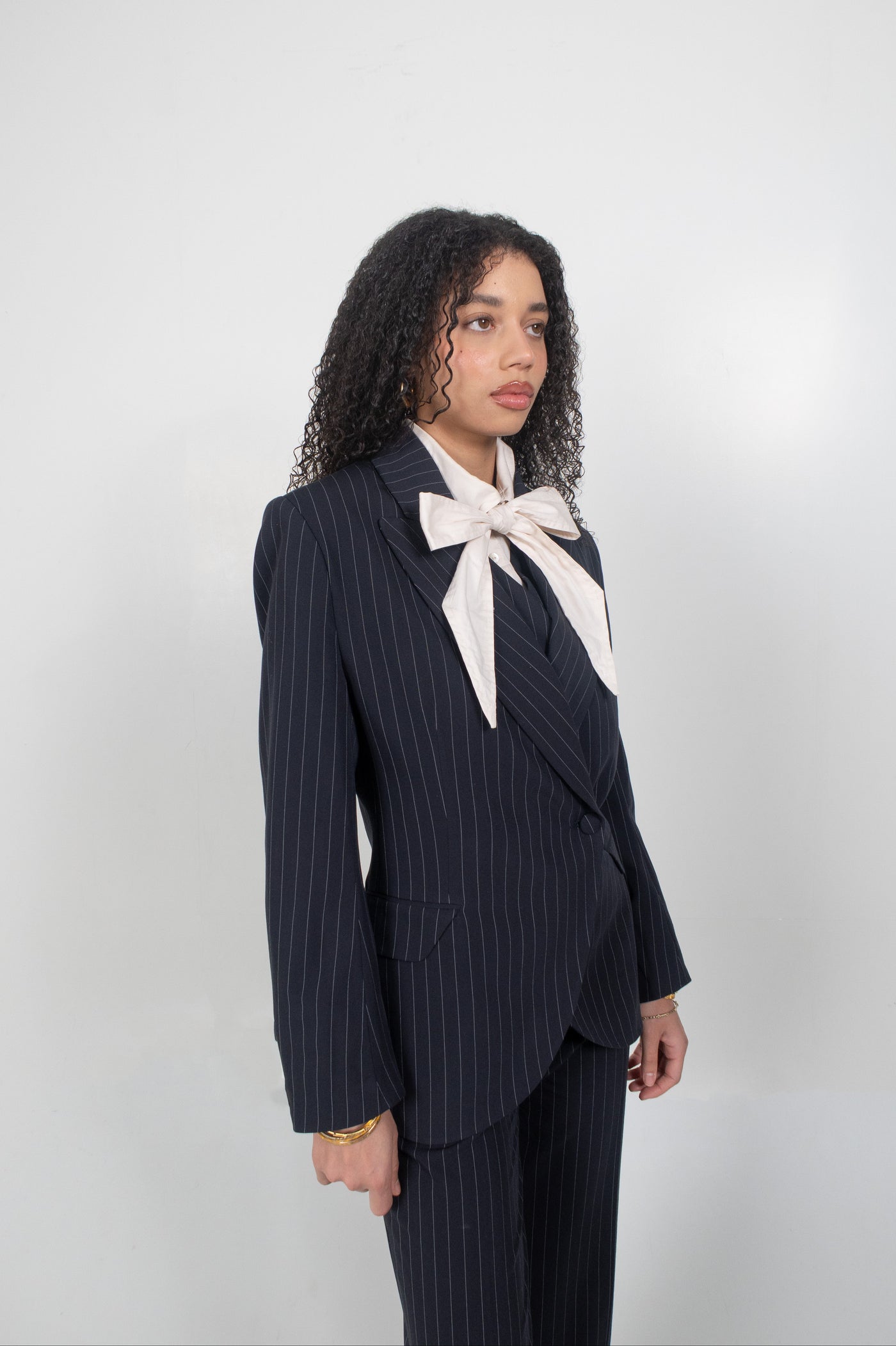 THE ELLIS BLAZER PINSTRIPE - Navy