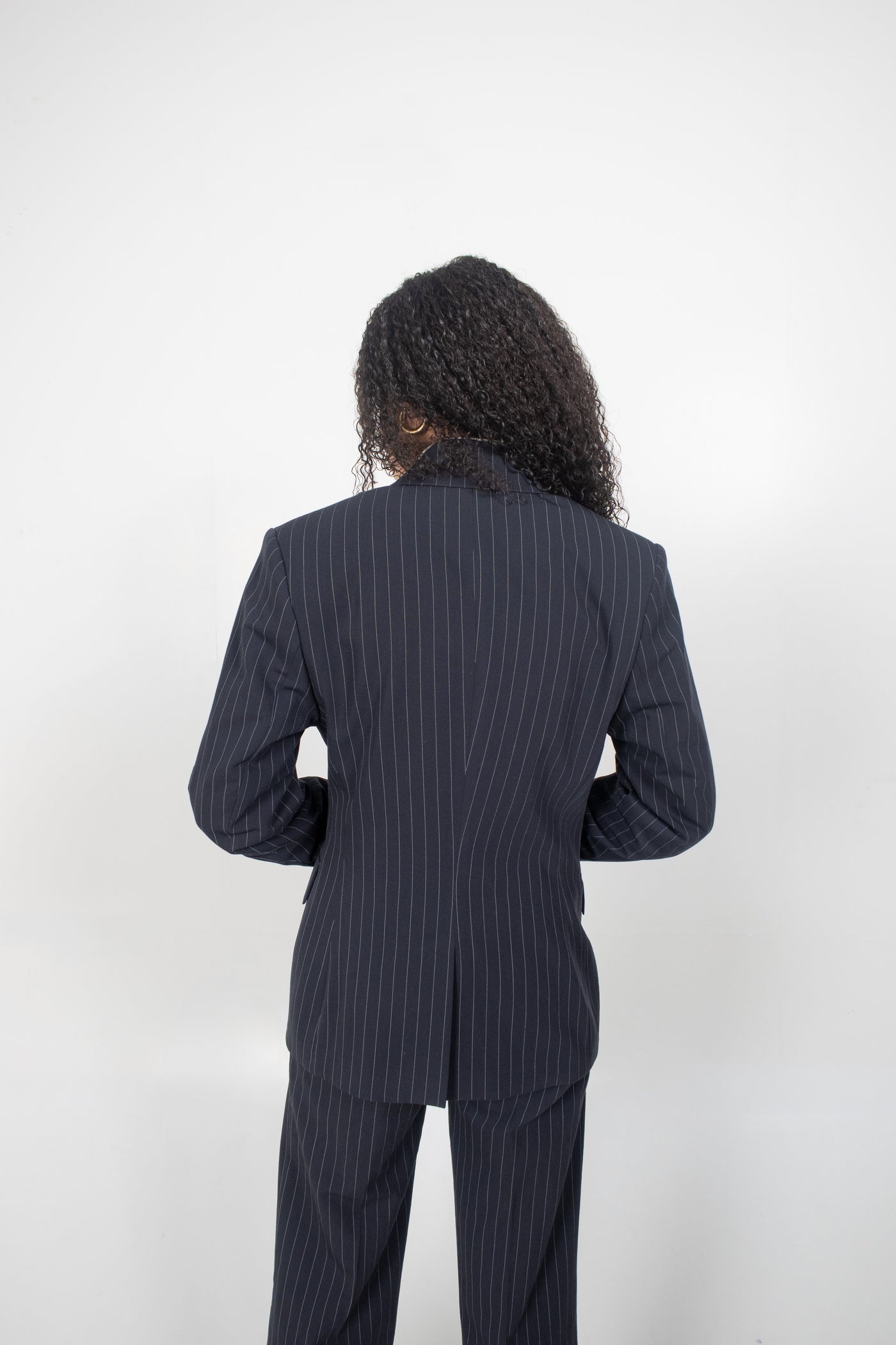 THE ELLIS BLAZER PINSTRIPE - Navy