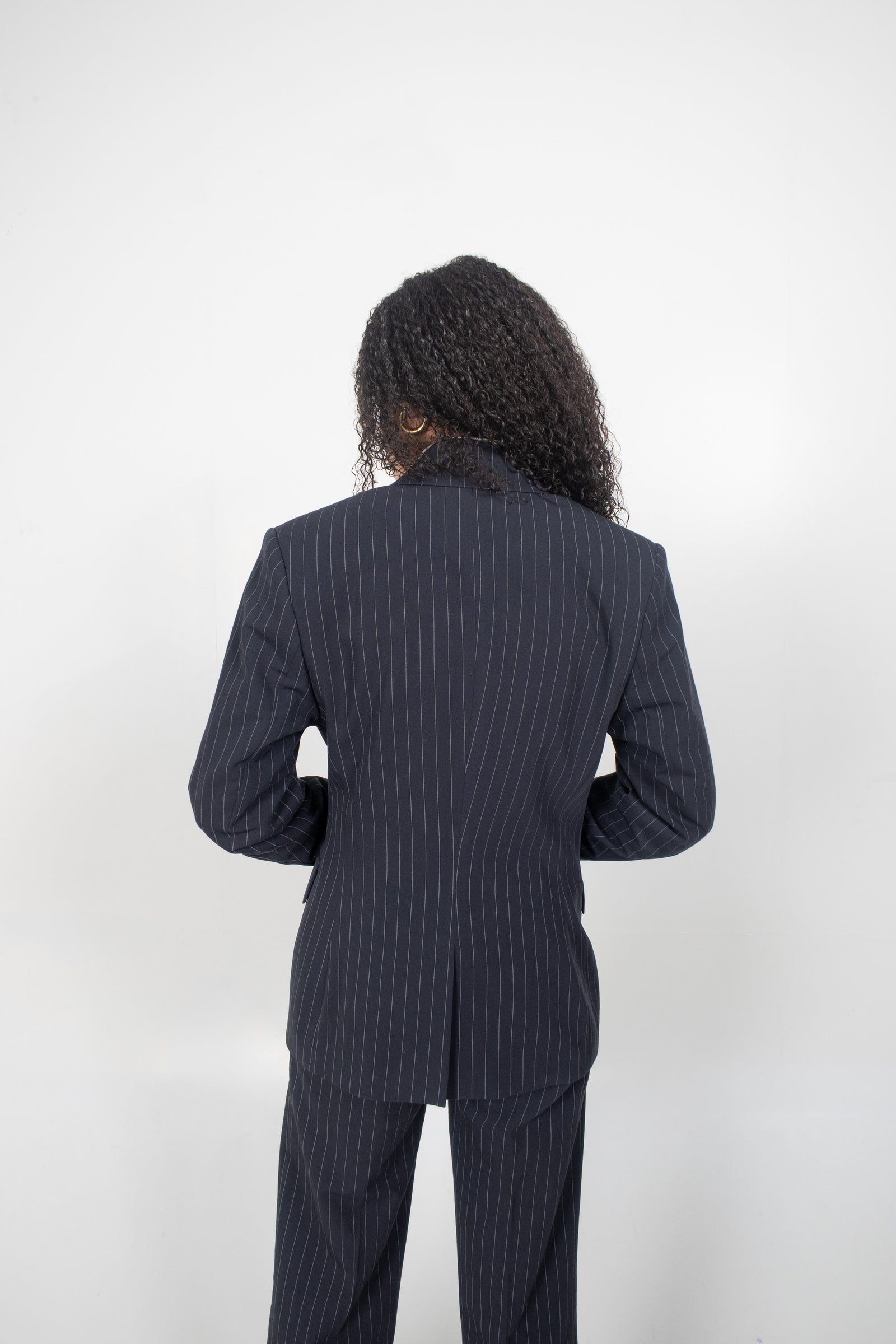 THE ELLIS BLAZER PINSTRIPE - Navy