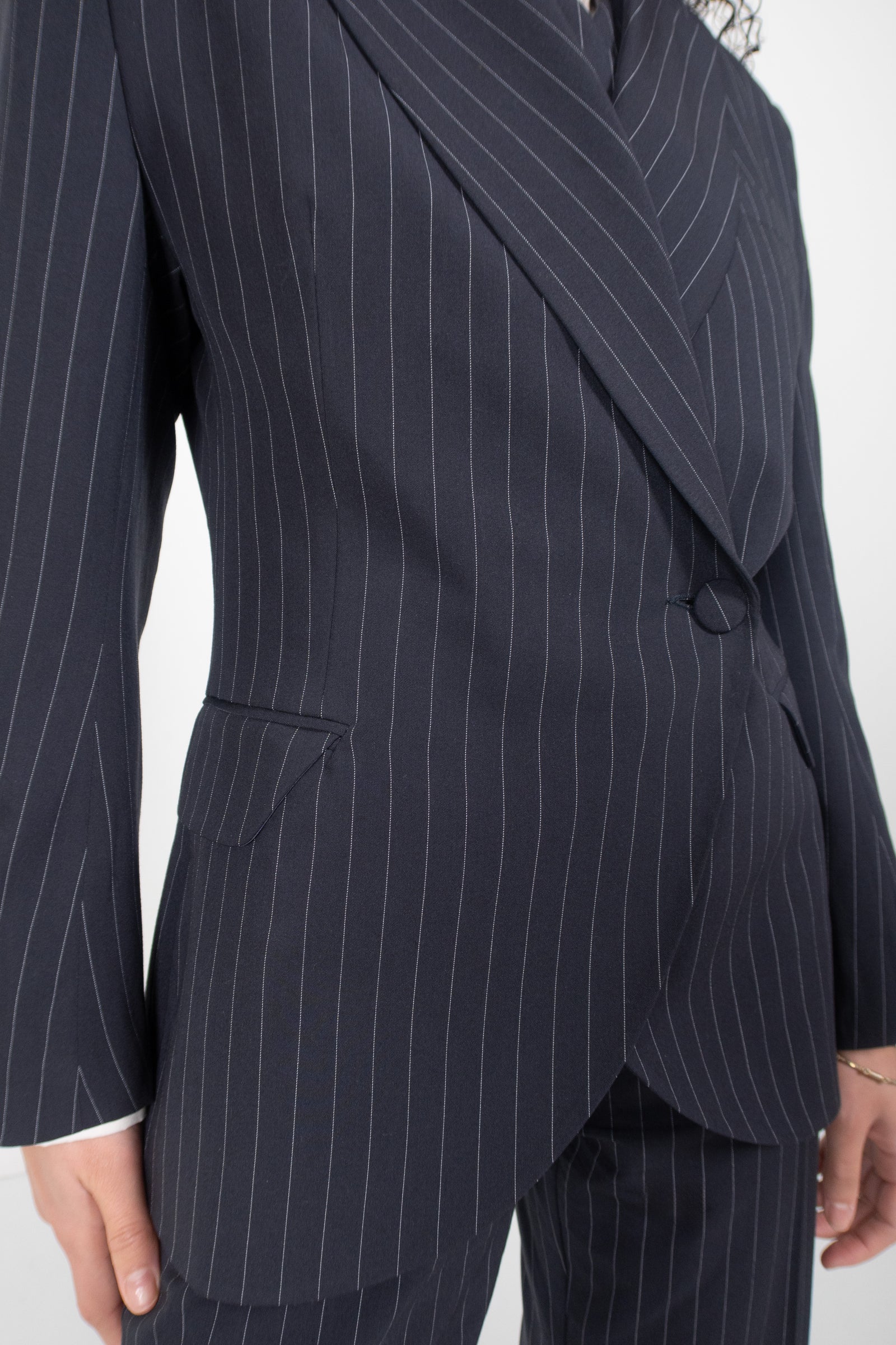 THE ELLIS BLAZER PINSTRIPE - Navy