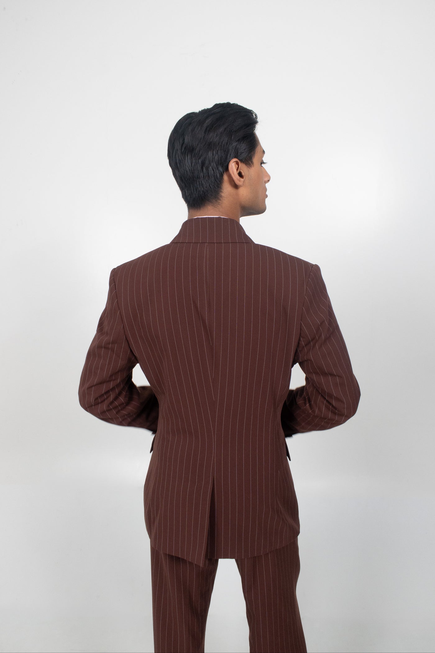 THE ELLIS BLAZER PINSTRIPE - Cocoa