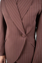 THE ELLIS BLAZER PINSTRIPE - Cocoa