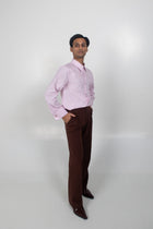 THE DAREN TROUSERS PINSTRIPE - Cocoa