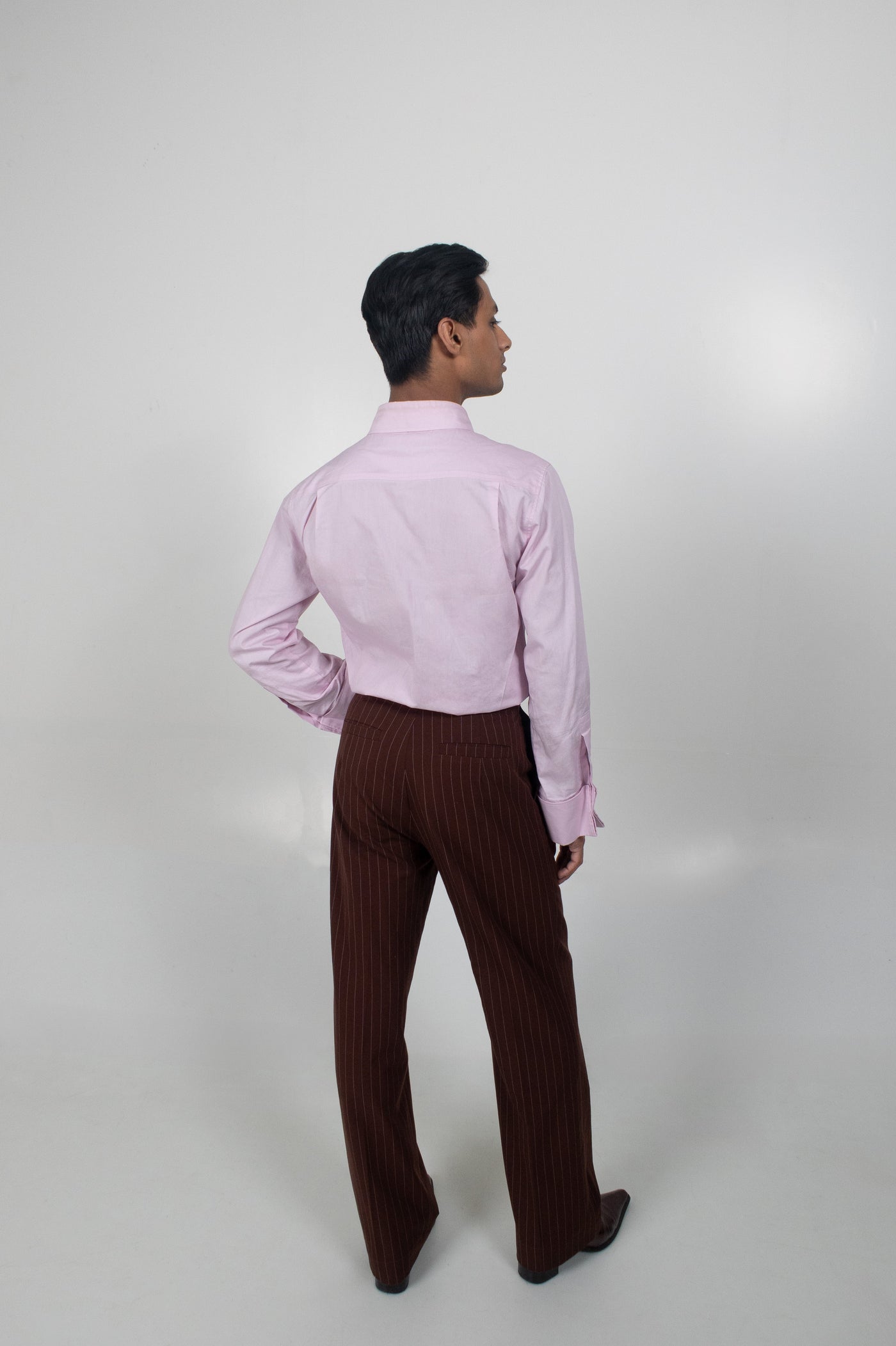 THE DAREN TROUSERS PINSTRIPE - Cocoa