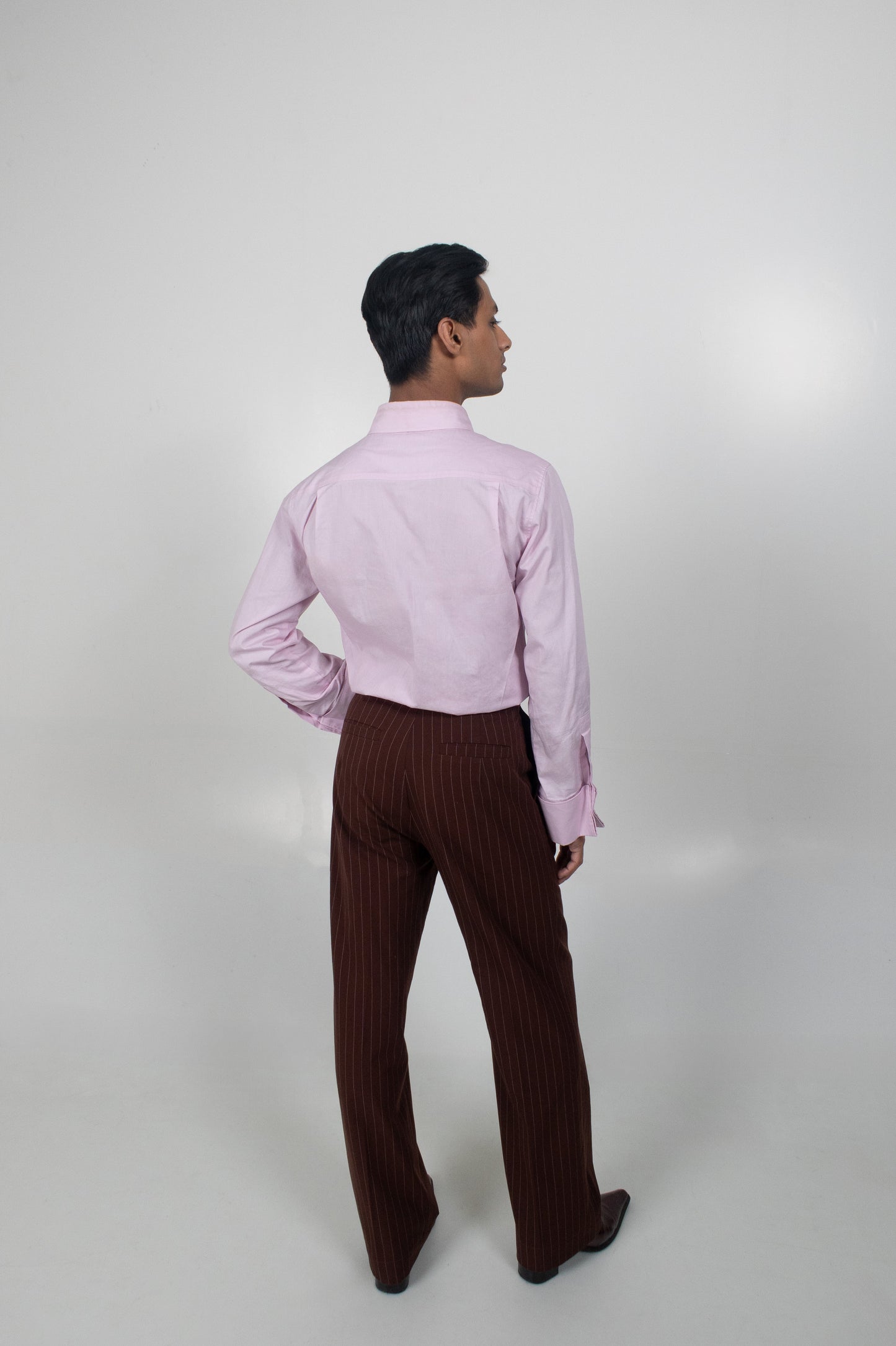 THE DAREN TROUSERS PINSTRIPE - Cocoa