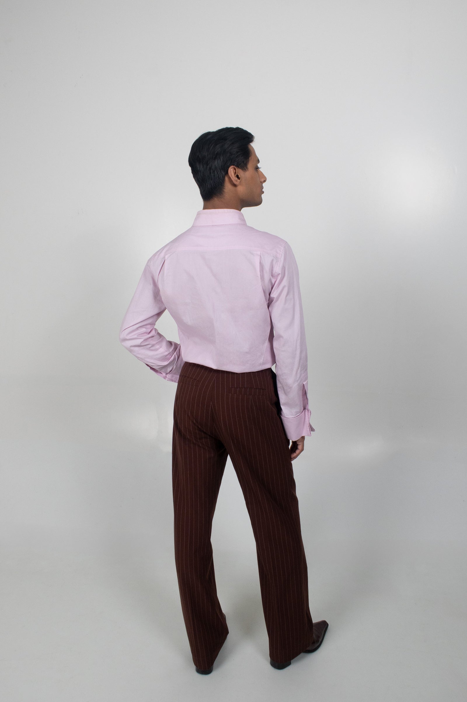 THE DAREN TROUSERS PINSTRIPE - Cocoa